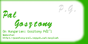 pal gosztony business card